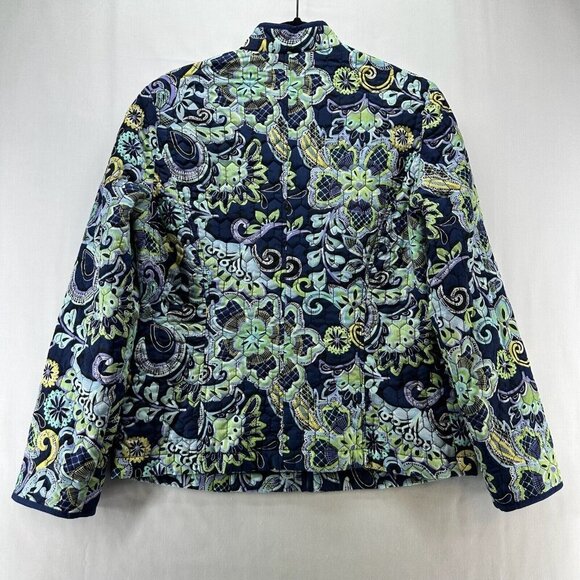 Requirements Jacket Womens Sz M Quilted Fully Lined Full Zip Floral Multicolor - Picture 2 of 11